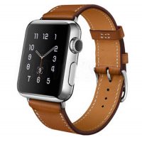 escală din piele pentru Apple Watch - Maro 42mm, 44mm, 45mm, 49mm