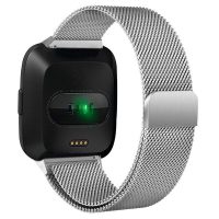 esel Brățară milaneză pentru Fitbit Versa - Mărimea L, Argintie