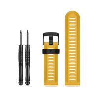 brățară din silicon pentru Garmin - Galbenă perforată, 26 mm