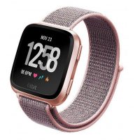 brățară din nylon pentru Fitbit Versa - Roz