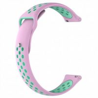 eses Brățară din silicon cu perforații - Roz-verde, 22 mm