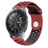eses Brățară din silicon cu perforații - Roșu-negru, 22 mm