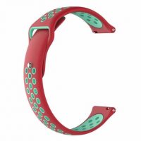 eses Brățară din silicon cu perforații - Roșu-verde, 22 mm