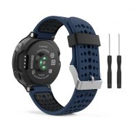 eses Brățară din silicon pentru Garmin cu perforații - Albastru-negru, 15 mm