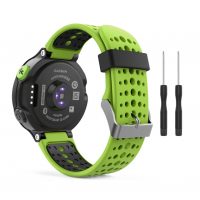 eses Brățară din silicon pentru Garmin cu perforații - Verde-negru, 15 mm