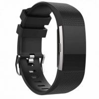 eses Brățară din silicon pentru Fitbit Charge 2 - Mărimea L, neagră
