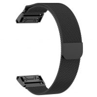 curea Milano pentru Garmin - Neagră, QuickFit 26 mm