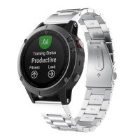 brățară metalică pentru Garmin - Argintie, QuickFit 26 mm
