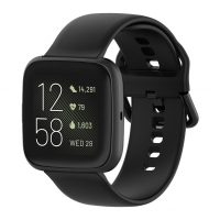 Bracelet din silicon pentru Fitbit Versa - Mărimea S, negru