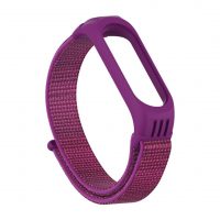 esep Cureaua din nailon cu lăcătuș din silicon pentru Xiaomi Mi Band 3, 4, 5 - Mov-roz