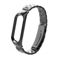 Brățară metalică pentru Xiaomi Mi Band 5 și Xiaomi Mi Band 6 - Neagră