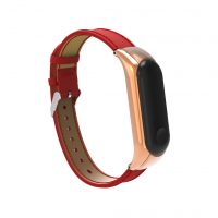Brățară din piele pentru Xiaomi Mi Band 3 și Xiaomi Mi Band 4 - Roșie