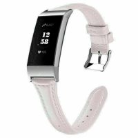 eses Brățară din piele pentru Fitbit Charge 3 și 4 - Bej