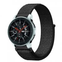 eses Brățară din nailon cu velcro - Neagră, 22 mm