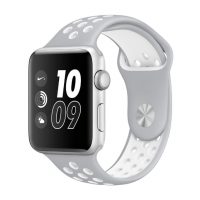 Curea din silicon pentru Apple Watch - Gri Alb, S, M, L - 38mm, 40mm, 41mm