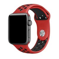Curea din silicon pentru Apple Watch - Roșu Negru, S, M, L - 38mm, 40mm, 41mm