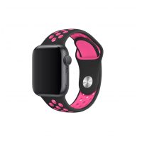 Curea din silicon pentru Apple Watch - Negru Roz, S, M, L - 38mm, 40mm, 41mm