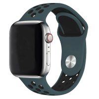 Curea din silicon pentru Apple Watch - Albastru Negru, S, M, L - 38mm, 40mm, 41mm