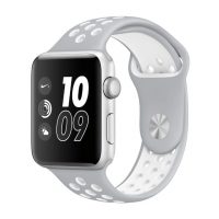 Brățară din silicon pentru Apple Watch - Gri-alb, S, M, L - 42mm, 44mm, 45mm, 49mm