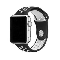 Brățară din silicon pentru Apple Watch - Alb-negru, S, M, L - 42mm, 44mm, 45mm, 49mm