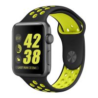 Brățară din silicon pentru Apple Watch - Negru-galben, S, M, L - 42mm, 44mm, 45mm, 49mm