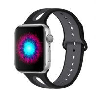 Brățară bicoloră pentru Apple Watch - Negru-gri, 38mm, 40mm, 41mm