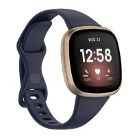 eses Brățară din silicon pentru Fitbit Versa 3 și 4, Sense 1 și 2 - Dimensiune S, Albastru închis