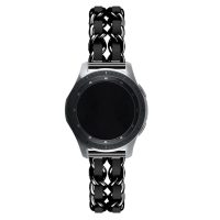 Brățară metalică împletită - Neagră, 22 mm
