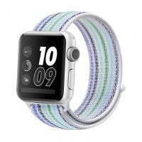 eses Bandă din nylon pentru Apple Watch - Dungă verde-albastră 38mm, 40mm, 41mm