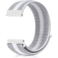eses Bandă din nylon cu arici - Dungă gri-albă, 20 mm
