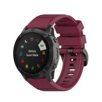 eses Brățară sportivă din silicon pentru Garmin - Roșu vin, QuickFit 26 mm