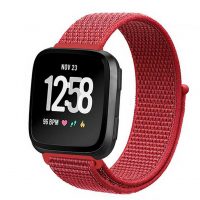 eses Brățară din nylon pentru Fitbit Versa - Roșu