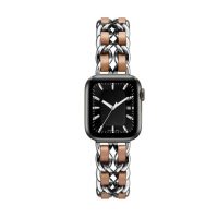 eses Brățară metalică împletită pentru Apple Watch - Argintie-maro 38mm, 40mm, 41mm