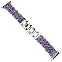 eses Brățară metalică împletită pentru Apple Watch - Silver violet 38mm, 40mm, 41 mm