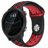 eses Brățară din silicon perforată - Negru roșu, 20 mm
