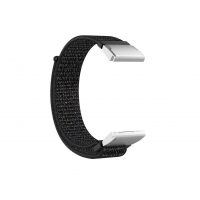 Curea din nailon eses pentru Garmin - Negru, Argintiu QuickFit 22 mm