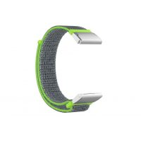 Brățară din nylon pentru Garmin - Verde deschis, Argintie QuickFit 26 mm