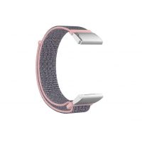 Curea din nailon eses pentru Garmin - Gri roz deschis, Argintiu QuickFit 26 mm