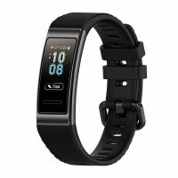 Brățară din silicon pentru Huawei Band 3 Pro și 4 Pro - Neagră