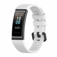 Brățară din silicon pentru Huawei Band 3 Pro și 4 Pro - Albă
