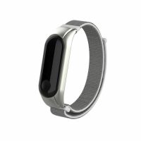 Brățară din nylon pentru Xiaomi Mi Band 3 și Xiaomi Mi Band 4 - Gri deschis