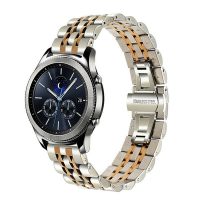 brățară metalică - Argintiu cu auriu roz, 20 mm