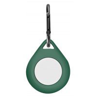Husa din silicon eses AirTag cu carabina - Verde