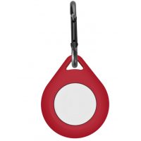 Husa din silicon eses AirTag cu carabina - Rosie
