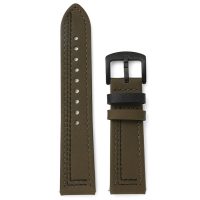eses Curea din piele - Kaki cu model negru, 20 mm