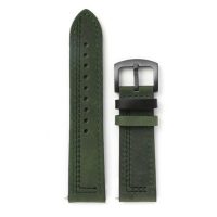 eses Curea din piele - Kaki cu model verde inchis, 18 mm