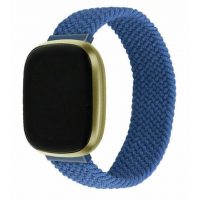 Curea elastică țesută eses pentru Fitbit Versa 3 și 4, Sense 1 și 2 - Mărimea L, albastru