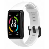 brățară din silicon pentru Huawei și Honor Band 6 - Mărimea L, albă