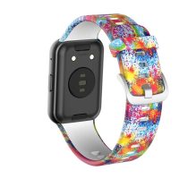 eses Curea din silicon pentru Huawei Watch Fit și Huawei Watch Fit Nou - Cu model, colorat