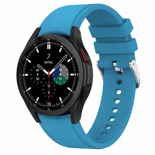 Foto - Brățară din silicon pentru Samsung Galaxy Watch 4, 5, 6, 7 - Albastră, 20 mm